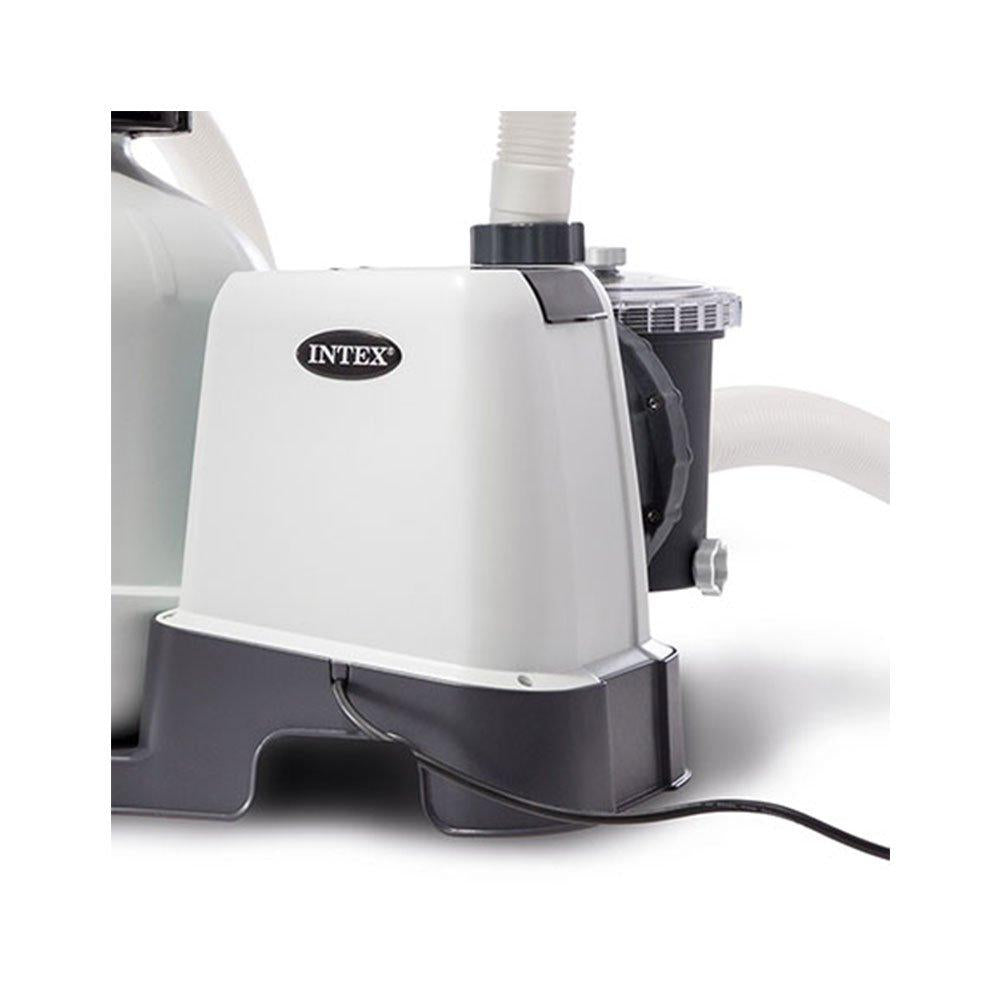 intex above ground pool sand filter pump bundled w/ wall mount automatic skimmer