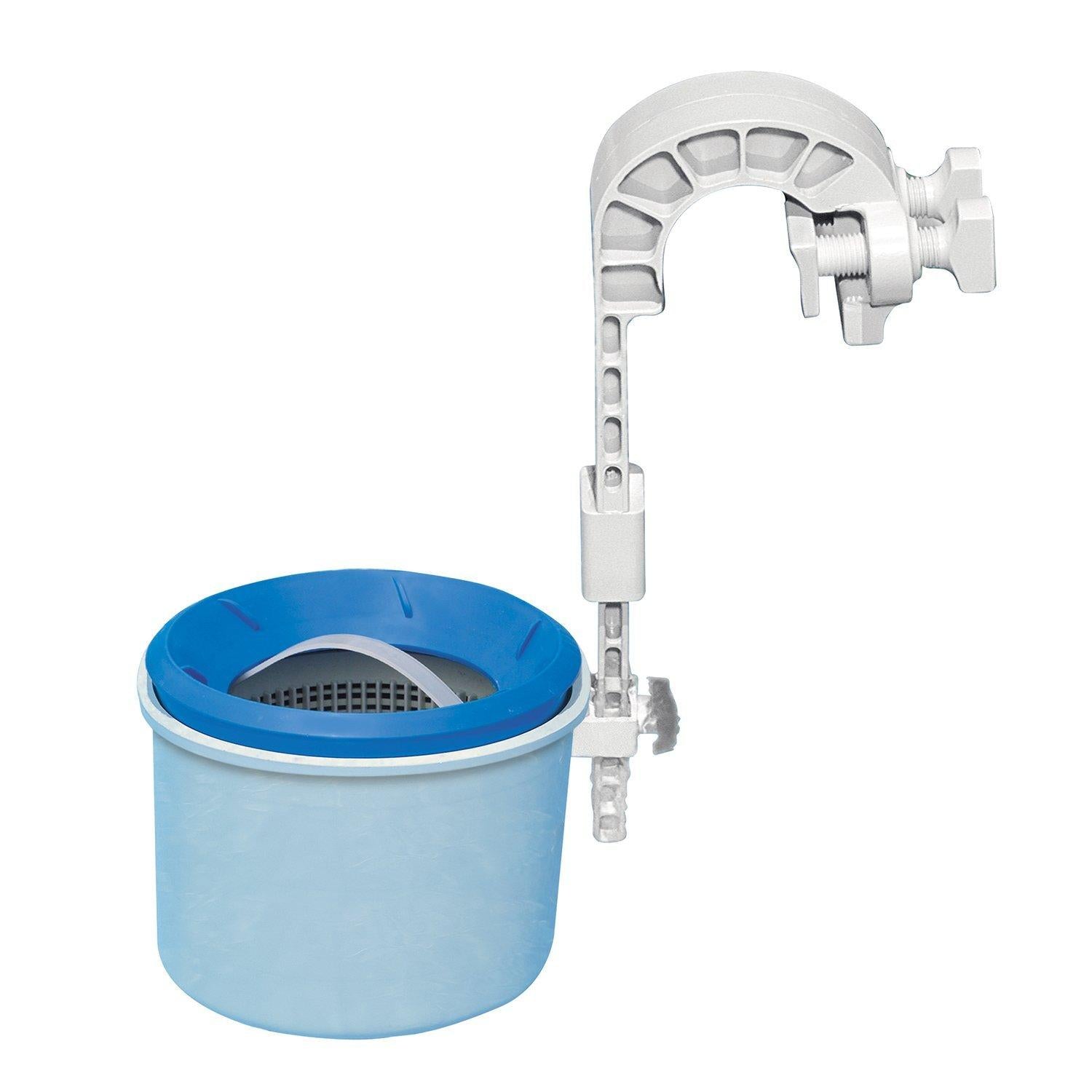 intex above ground pool sand filter pump bundled w/ wall mount automatic skimmer