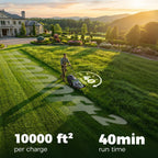 17" Cordless Lawn Mower, 40V Electric Lawnmower for Garden/Patio/Yard/Lawn | 2 x 20V 4.0Ah Battery, 17 inch Cutting Width, 6 Adjustable Height, 50L Grass Bag, Bagging Mode&amp;Mulching Mode
