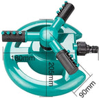 BBGS Garden Lawn Sprinkler with Hose, Automatic Water Sprinkler, 360 Degree Rotating 3 Arms Water Sprinkler Irrigation System (Size : 3/4" hose-30m)