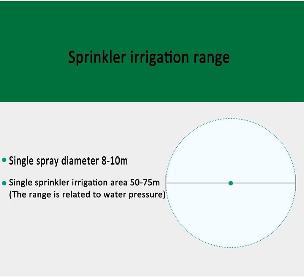 BBGS Garden Lawn Sprinkler with Hose, Automatic Water Sprinkler, 360 Degree Rotating 3 Arms Water Sprinkler Irrigation System (Size : 3/4" hose-30m)