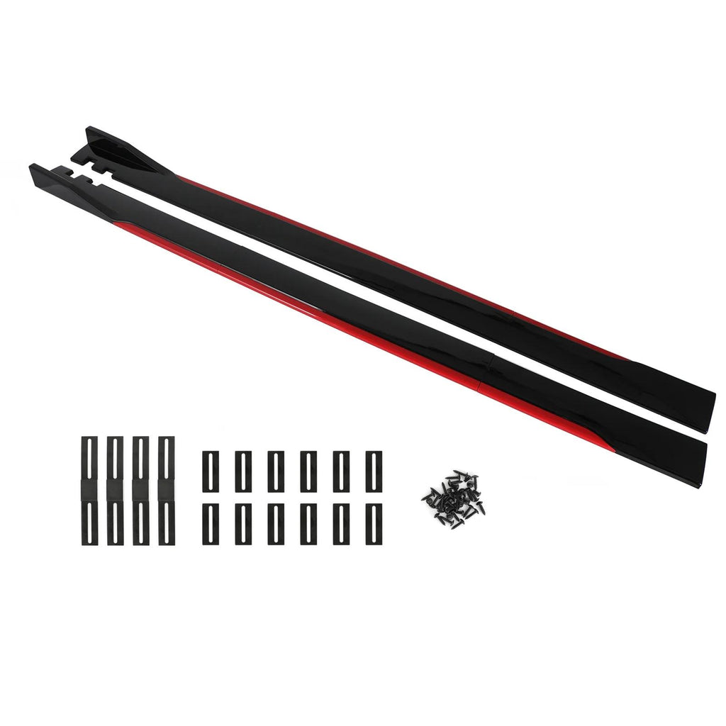 78.7" Universal Side Skirt Extensions Rocker Panel Splitters Lip Polypropylene Fit ord Mustang Focus RS ST Fiesta Mondeo All Models Generic