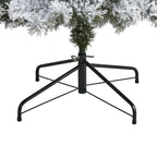 Nearly Natural 8' Green Flocked Fir Artificial Christmas Tree Prelit 500 Clear LED Lights