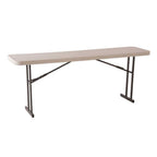 96 in. White Plastic Portable Folding Seminar Table