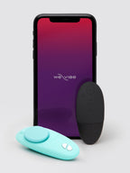 We-Vibe Moxie + App and Remote Controlled Wearable Clitoral Panty Vibrator, Blue | Blue