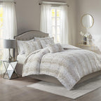 Gracie Mills Zuri 4PC Faux Fur Comforter Set Full/Queen - MP10-6296