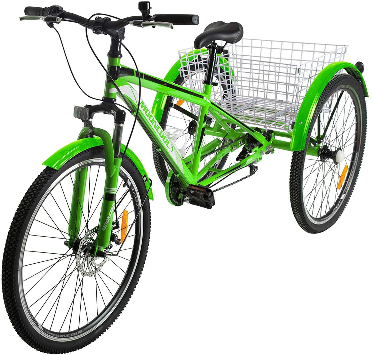 VANELL Adult Mountain Tricycle, 7 Speed MTB Three Wheel Trike Bike Bicycle LarBasket for Men/Women/Seniors/Youth