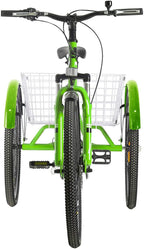 VANELL Adult Mountain Tricycle, 7 Speed MTB Three Wheel Trike Bike Bicycle LarBasket for Men/Women/Seniors/Youth