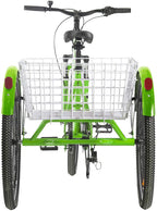 VANELL Adult Mountain Tricycle, 7 Speed MTB Three Wheel Trike Bike Bicycle LarBasket for Men/Women/Seniors/Youth