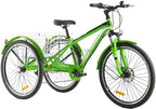 VANELL Adult Mountain Tricycle, 7 Speed MTB Three Wheel Trike Bike Bicycle LarBasket for Men/Women/Seniors/Youth