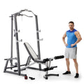 Marcy Pro Home Gym Fitness Deluxe CaSystem Machine with Weight Lifting Bench