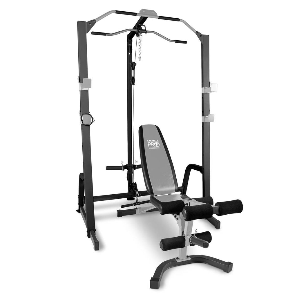 Marcy Pro Home Gym Fitness Deluxe CaSystem Machine with Weight Lifting Bench