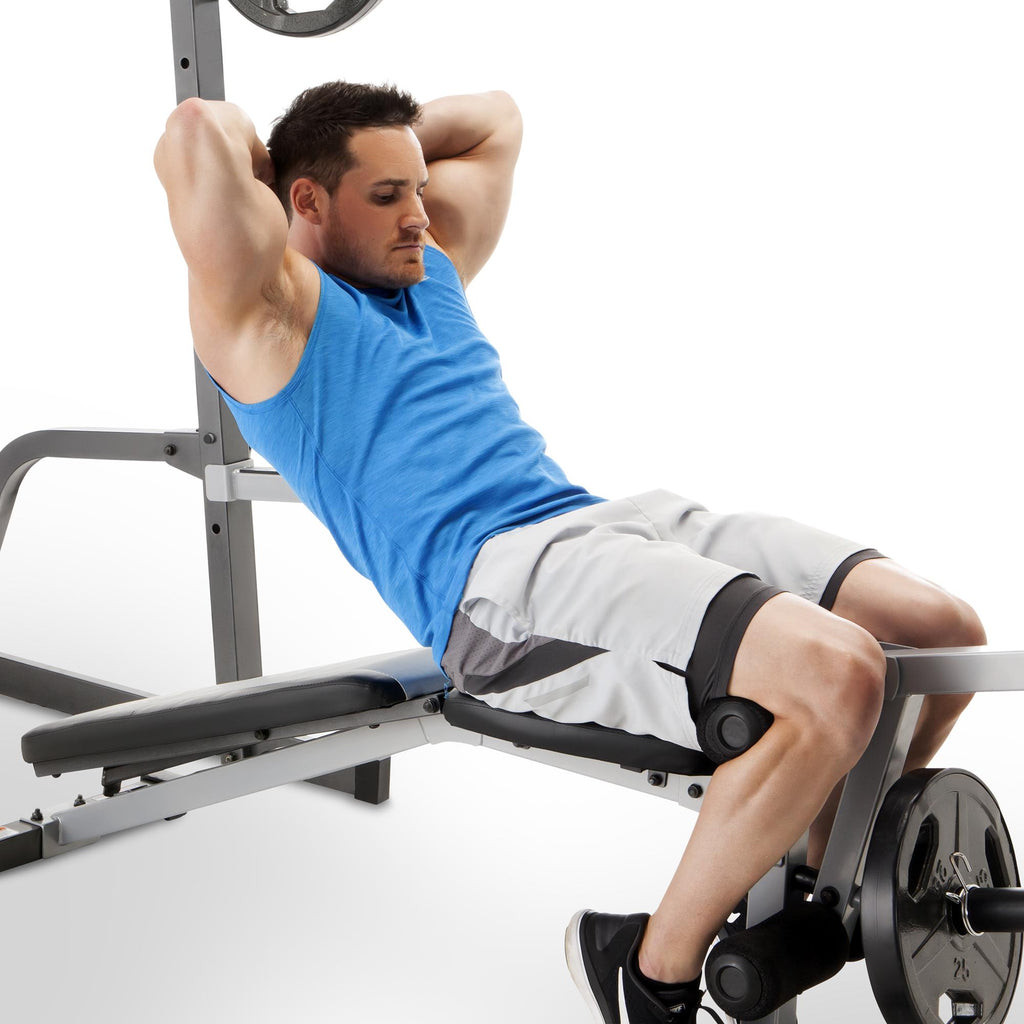 Marcy Pro Home Gym Fitness Deluxe CaSystem Machine with Weight Lifting Bench