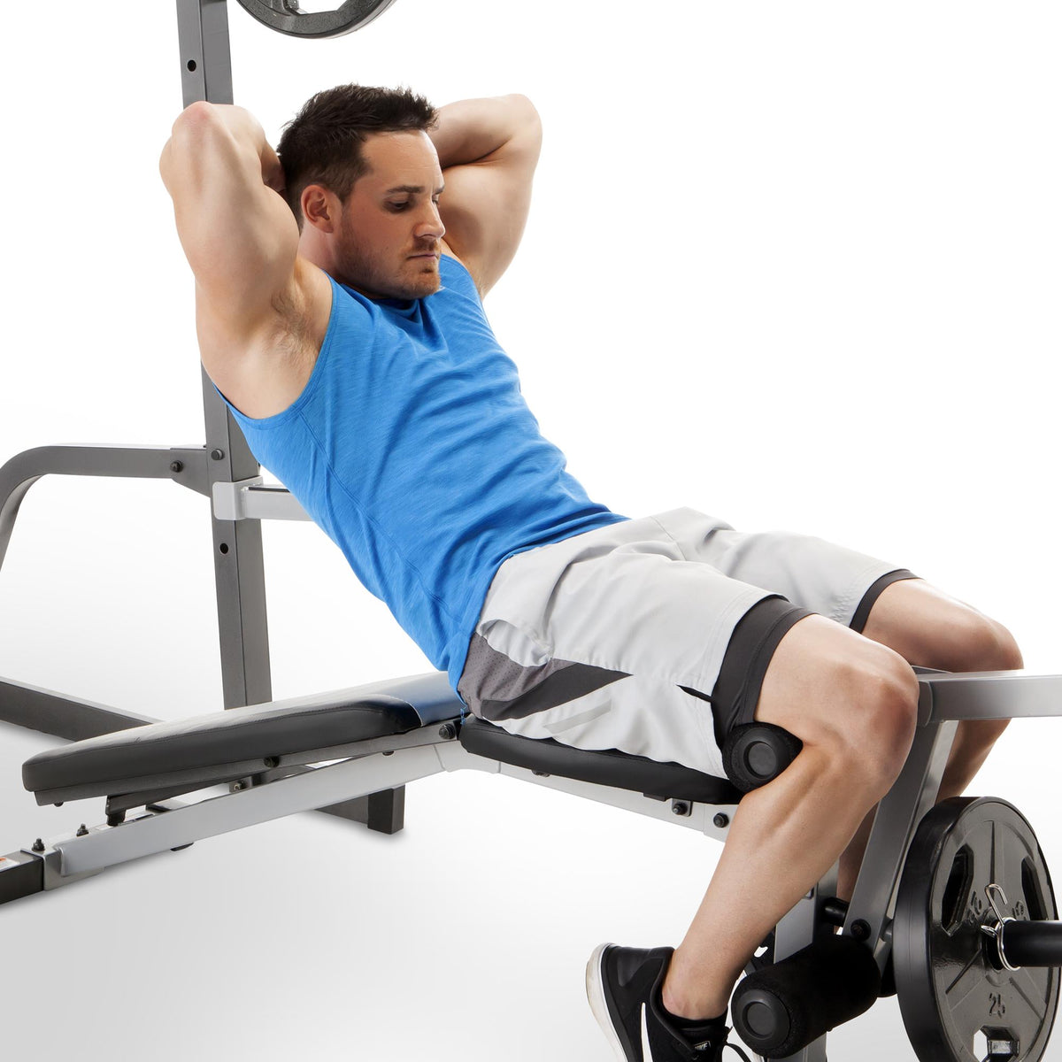 Marcy Pro Home Gym Fitness Deluxe CaSystem Machine with Weight Lifting Bench