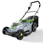 17" Cordless Lawn Mower, 40V Electric Lawnmower for Garden/Patio/Yard/Lawn | 2 x 20V 4.0Ah Battery, 17 inch Cutting Width, 6 Adjustable Height, 50L Grass Bag, Bagging Mode&amp;Mulching Mode