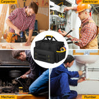 Tool Bag 15 Inch,Heavy Duty Tool Organizer,Tactical RanTool Tote,30 Pockets & Anti-Friction Bottom,Water-Resistant,Tool Box for Him Dad Men,Electrician,Carpenter,Repairman,Ideal Gift for Father