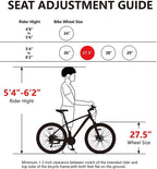 AMOWARE Mountain Bike for Adults, 17 Inch Aluminum Frame Size, 21 Speeds, 27.5-Inch Wheels,Full Suspension Disc Brake, Front and Rear Brakes