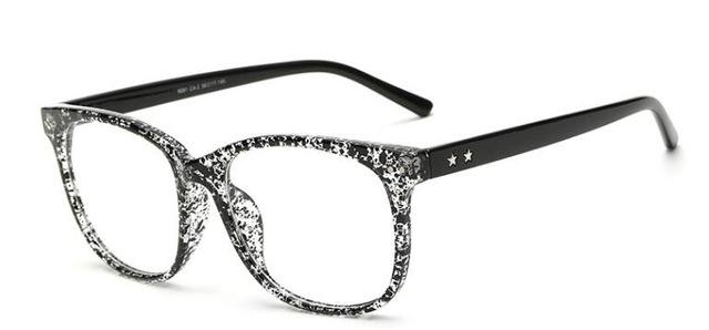 Sunglasses - Classic Retro Clear Lens Optical Squre Frame Glasses
