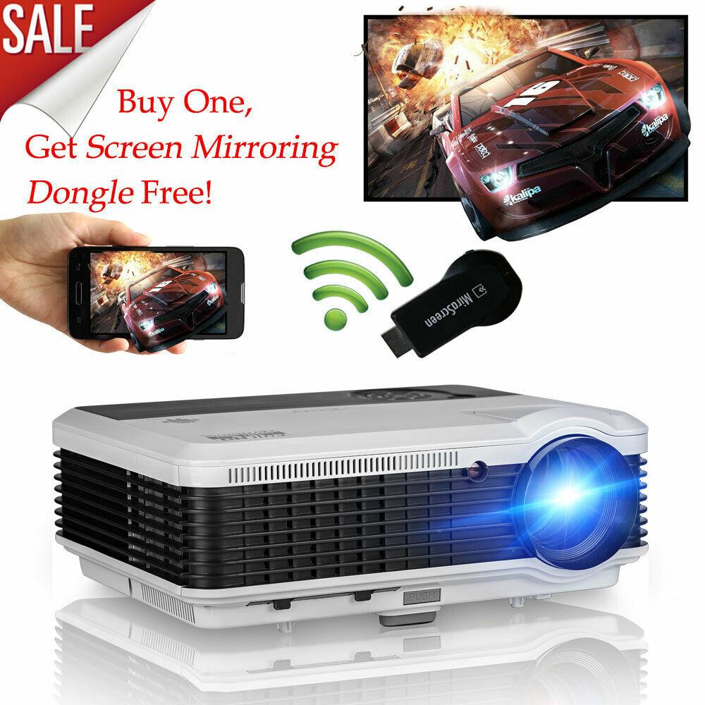 6000lms movie projector 1080p video proyector full hd home theater tv hdmi usb