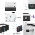 eug 6000lms 1080p projector full hd home theater movie party video xbox game tv