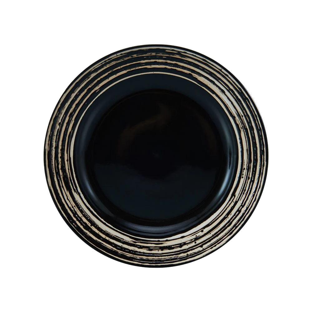 Bryson Black 16 Piece Dinnerware Set, Service for 4