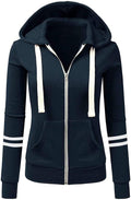 Women's Fashion Hoodies &amp; Sweatshirts Womens Long Sleeve Zip Up Hoodie Top Color Block Basic Casual Hooded Sweatshirt