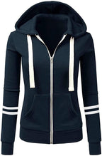 Women's Fashion Hoodies &amp; Sweatshirts Womens Long Sleeve Zip Up Hoodie Top Color Block Basic Casual Hooded Sweatshirt