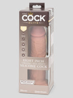 King Cock Elite Dual-Density Vibrating Realistic Dildo Flesh Tan 8 Inch, Flesh Tan