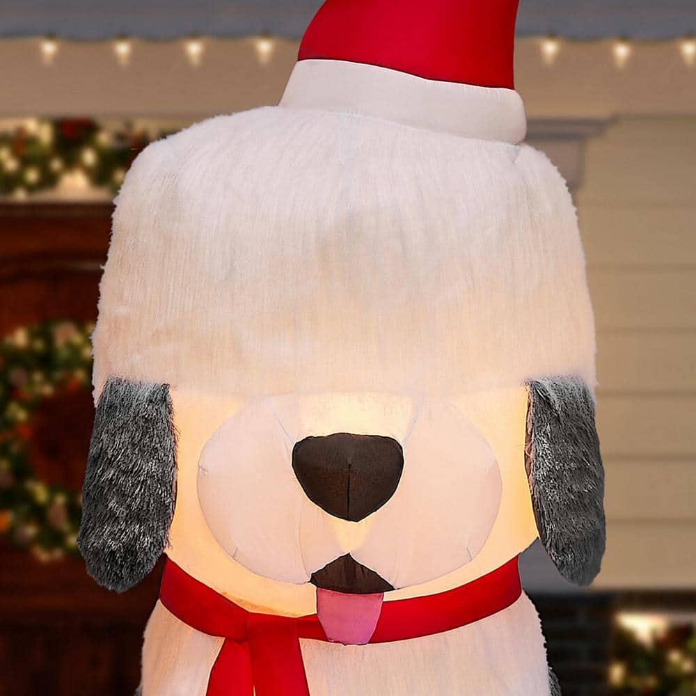 7 ft Fuzzy Sheep Dog Holiday Inflatable