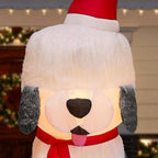 7 ft Fuzzy Sheep Dog Holiday Inflatable