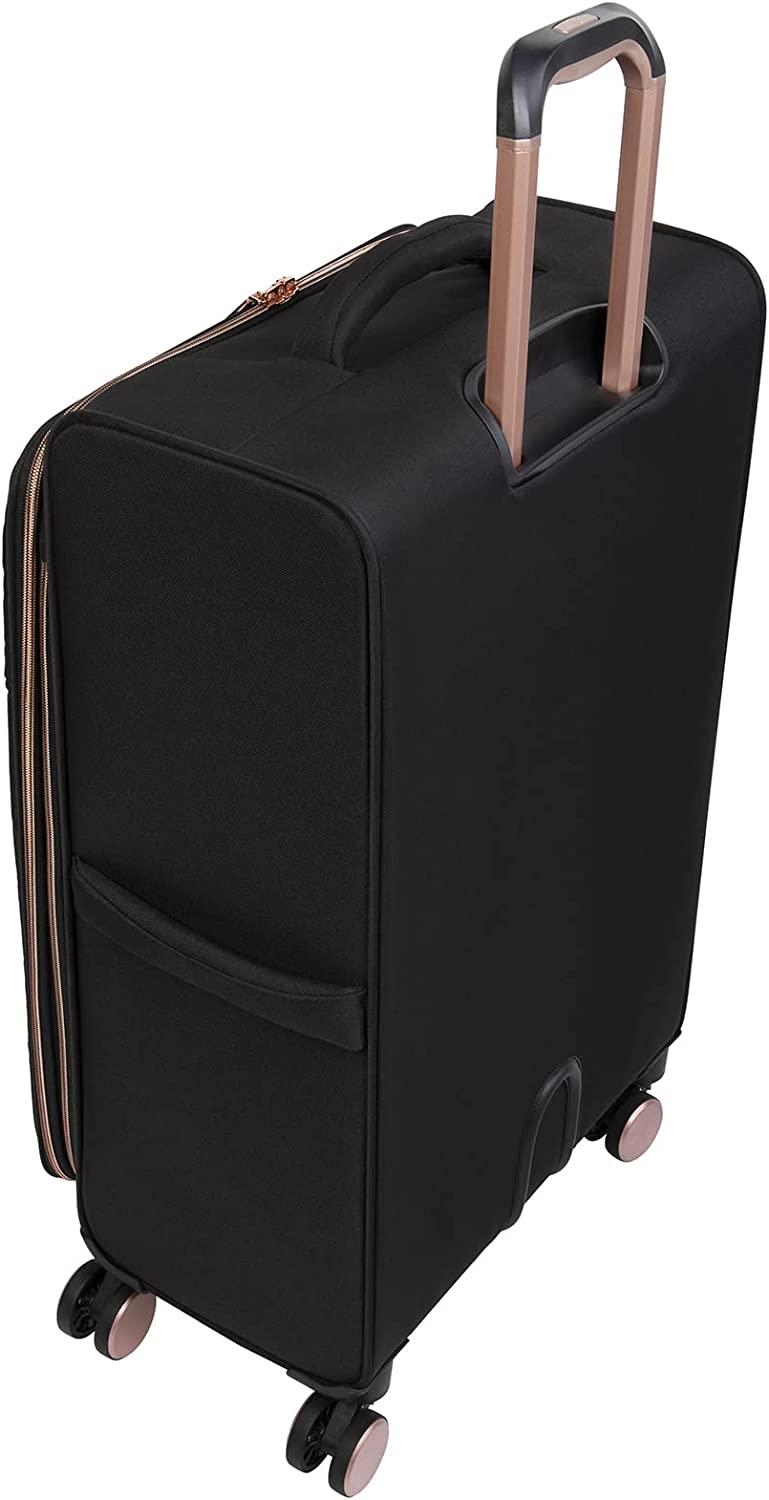 Divinity II 28" Softside Checked 8 Wheel Spinner, Black