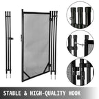 vevor swimming pool security fence pool fence 4' x 12/48/72/96' &amp; 4' x 12' door