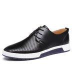 ng Autumn Leather Casual Fashion Breathable Holes Leisure Shoes