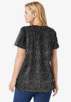 perfect printed short-sleeve scoop-neck tee