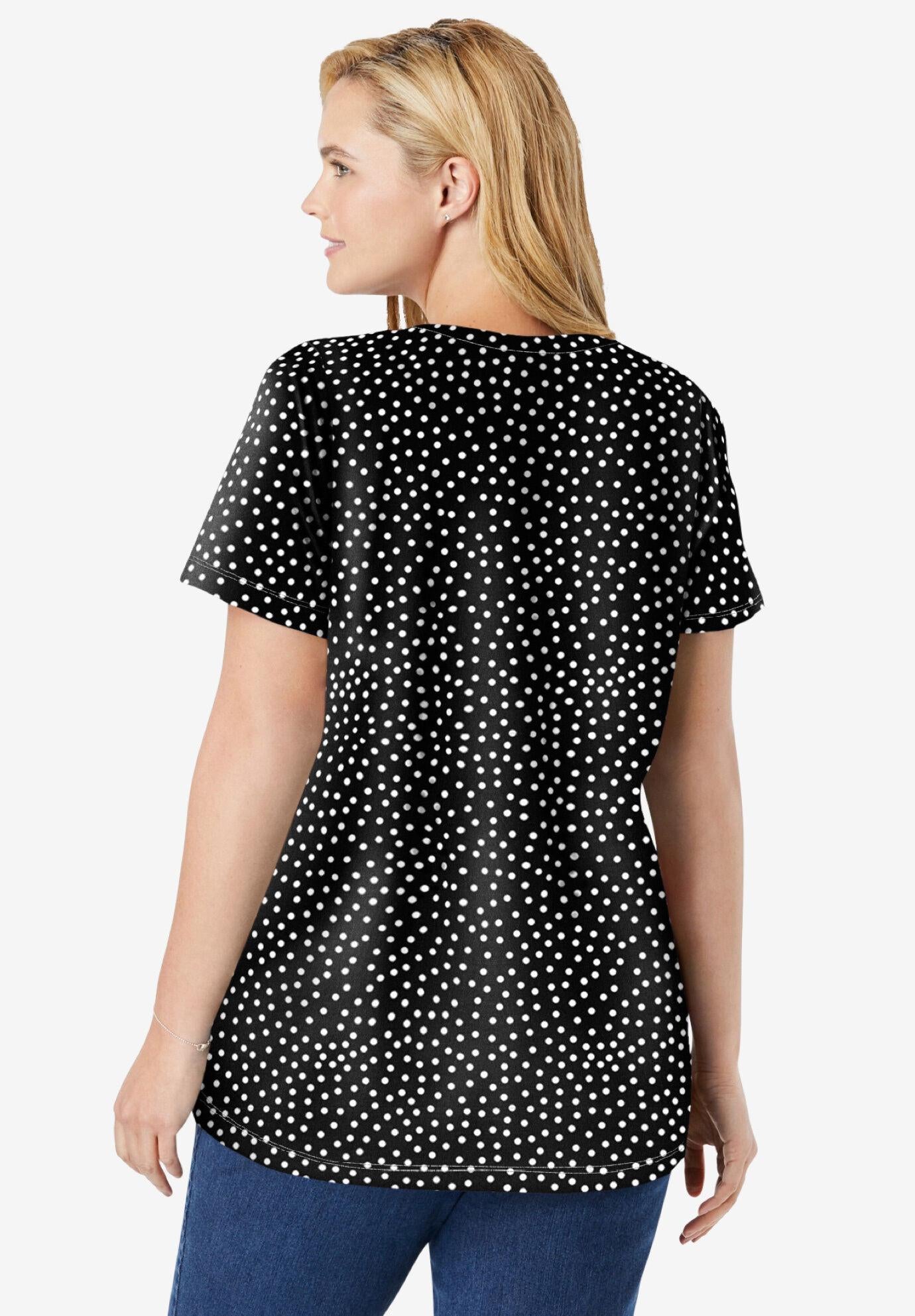 perfect printed short-sleeve scoop-neck tee