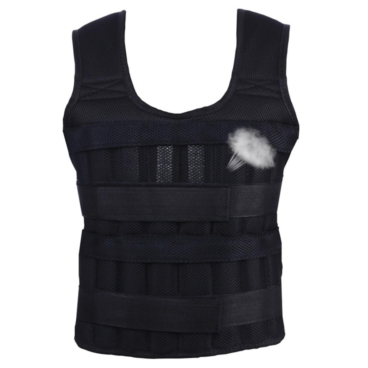 30KG Exercise Loading Weight Vest Boxing Running Sling Weight Training Workout Fitness Adjustable Waistcoat Jacket Sand Clothing(Weight Not Included)