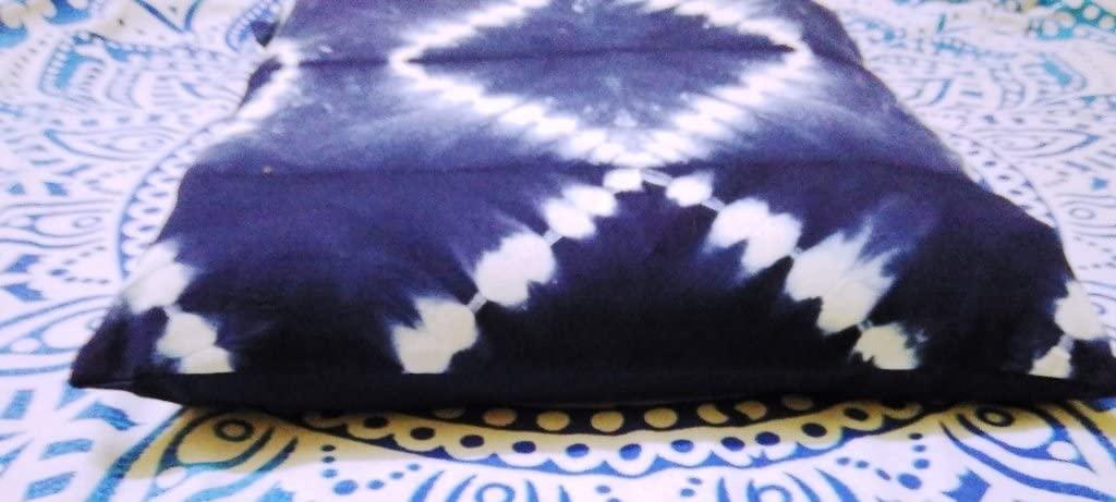 Indigo Colour, Decorative Cotton Throw, Shibori Sofa Pillow Cases, Tie Dye Shibori Cushion Covers, Bohemian Pillow Shams Outdoor Cushion Cover 16x16 (50)