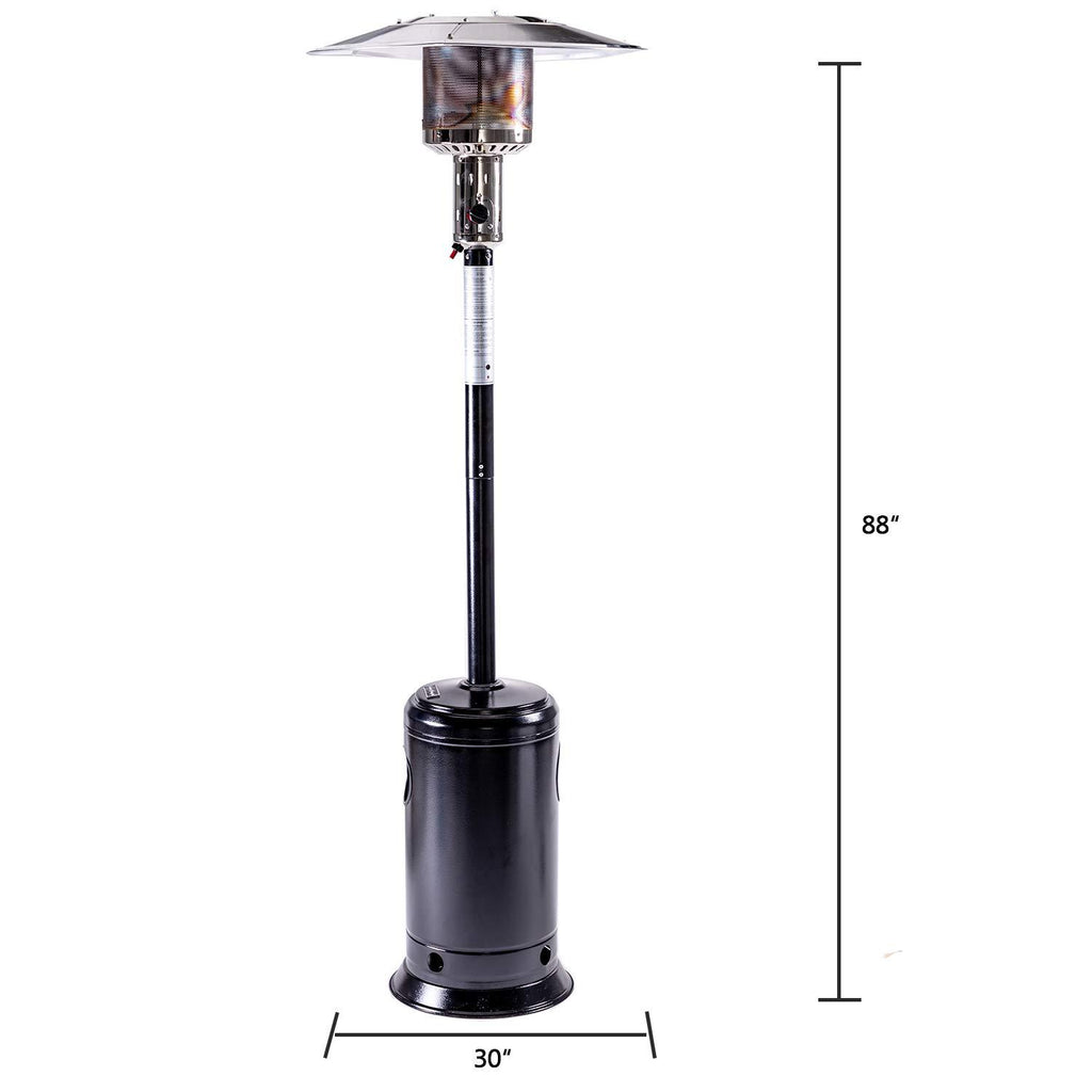 OVERDRIVE Modern Bronze Quartz Glass Tube Patio Heater-Mocha, 21''Lx 21''Wx 88''H