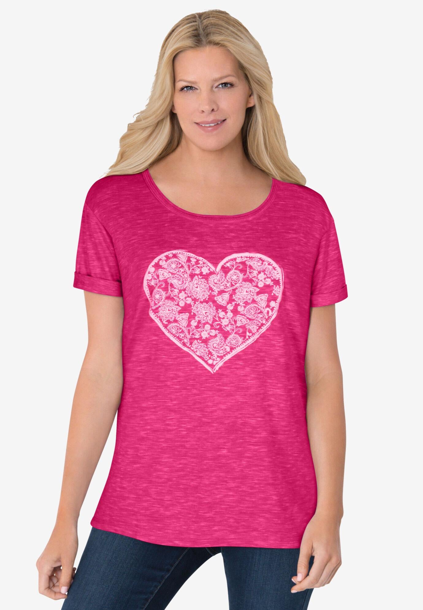 marled cuffed-sleeve tee