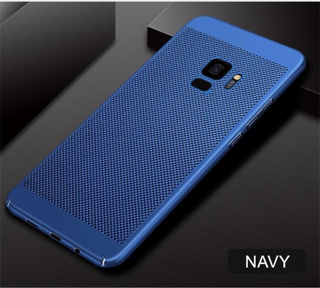 Phone Case - Luxury Ultra Slim Grid Heat Dissipate Shockproof Case For Samsung S8 S9 Plus Note 8 9 s10 plus