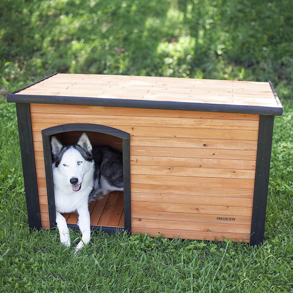 Precision Pet by Petmate Extreme Weather-Resistant Log Cabin Dog House with Adjustable Feet, 4