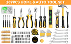 209 Piece Tool Kit for Home Socket Wrench Auto Repair Tool Set,General Household Tool box,Basic Hand Tool Kit,Perfect for Homeowner, Diyer, Handyman