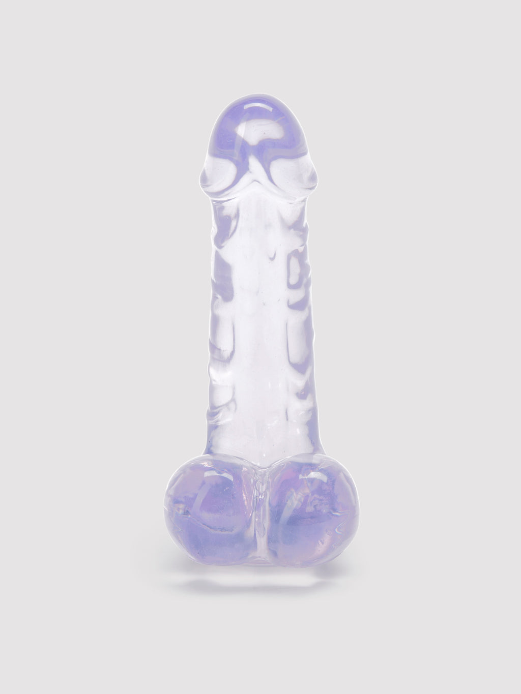 Ice Gem Realistic Suction Cup Dildo with Balls 6 Inch, Clear