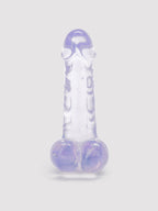 Ice Gem Realistic Suction Cup Dildo with Balls 6 Inch, Clear