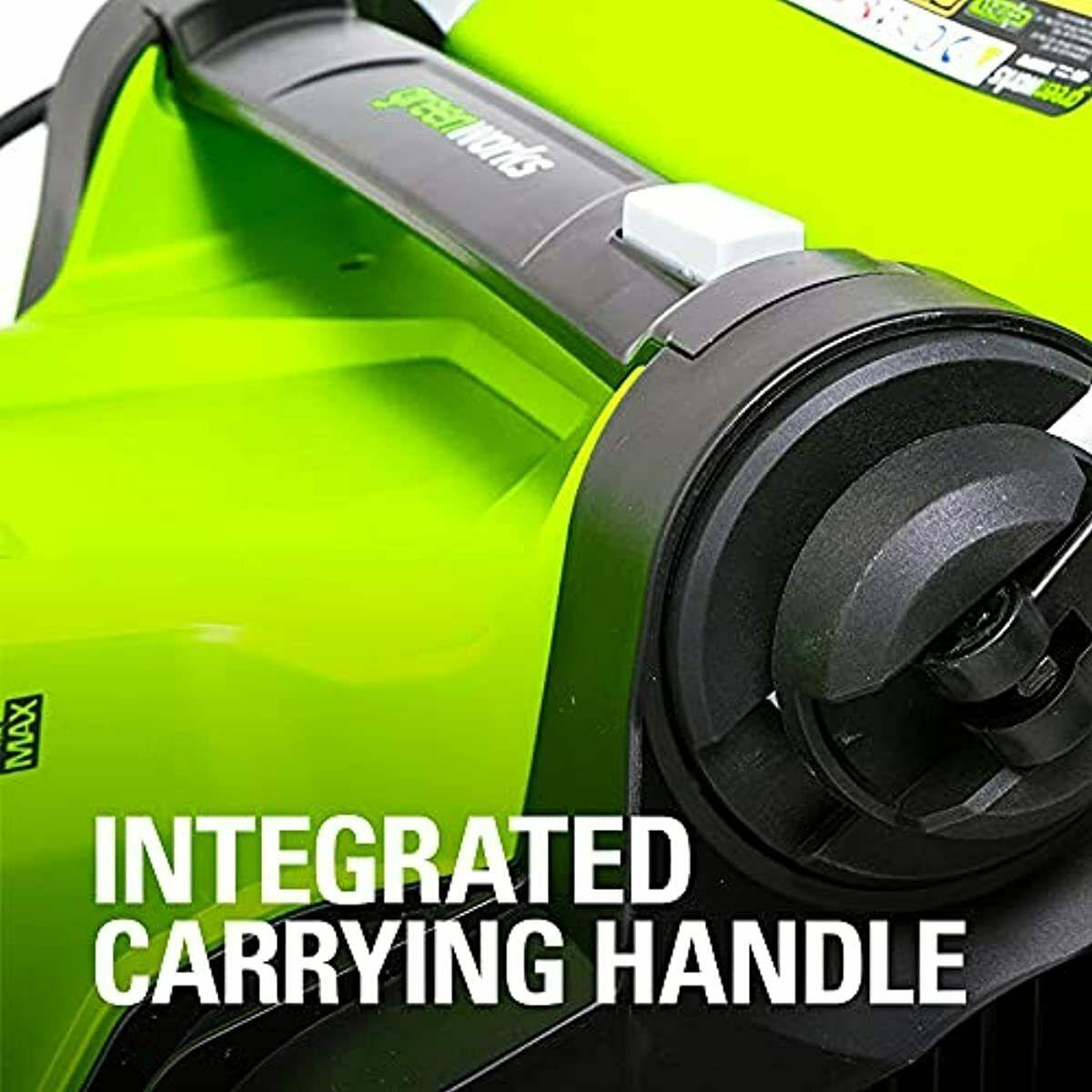 Cordless Lawn Mower 40V 17-inch Brushed 4Ah Lithium Battery Charger Yard Green