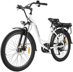 ANCHEER 26" Aluminum Electric Bike, Adults Electric Commuting Bicycle with Removable 12.5Ah Battery, Professional Derailleur with 6 Speed City Ebike