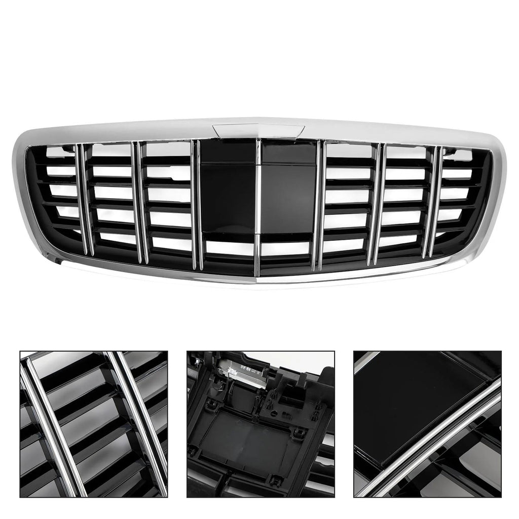 2014-2023 Benz S-Class W222 S680 S400 S450 S500 S550 S560 S580 S600 S650 BRABUS Style Grille Without ACC Chrome Generic