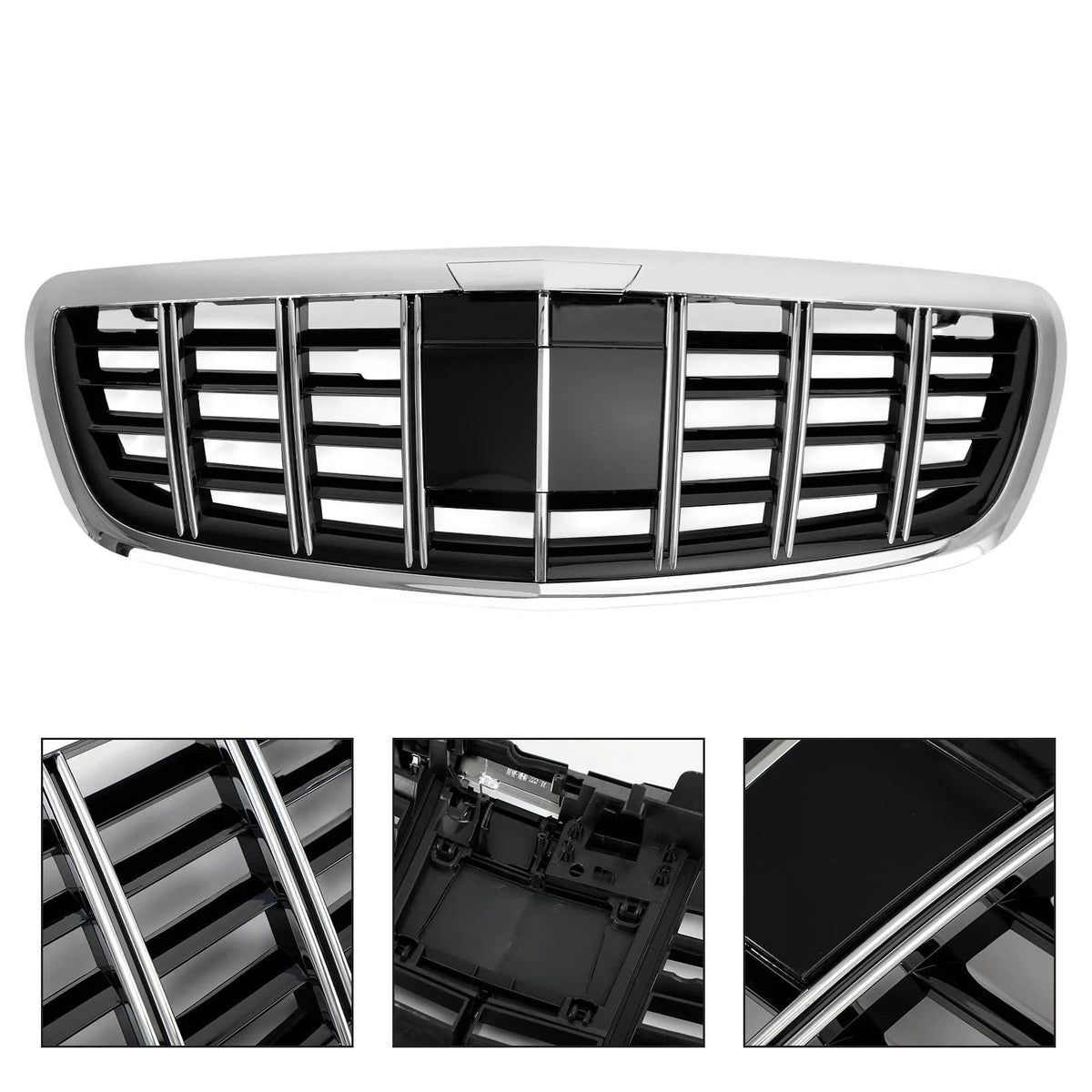2014-2023 Benz S-Class W222 S680 S400 S450 S500 S550 S560 S580 S600 S650 BRABUS Style Grille Without ACC Chrome Generic