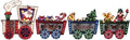 118" Lighted Christmas Train Sculpture Decoration Pre Lit Display Outdoor Christmas Yard Decoration Garden Yard Art Holiday Winter Display