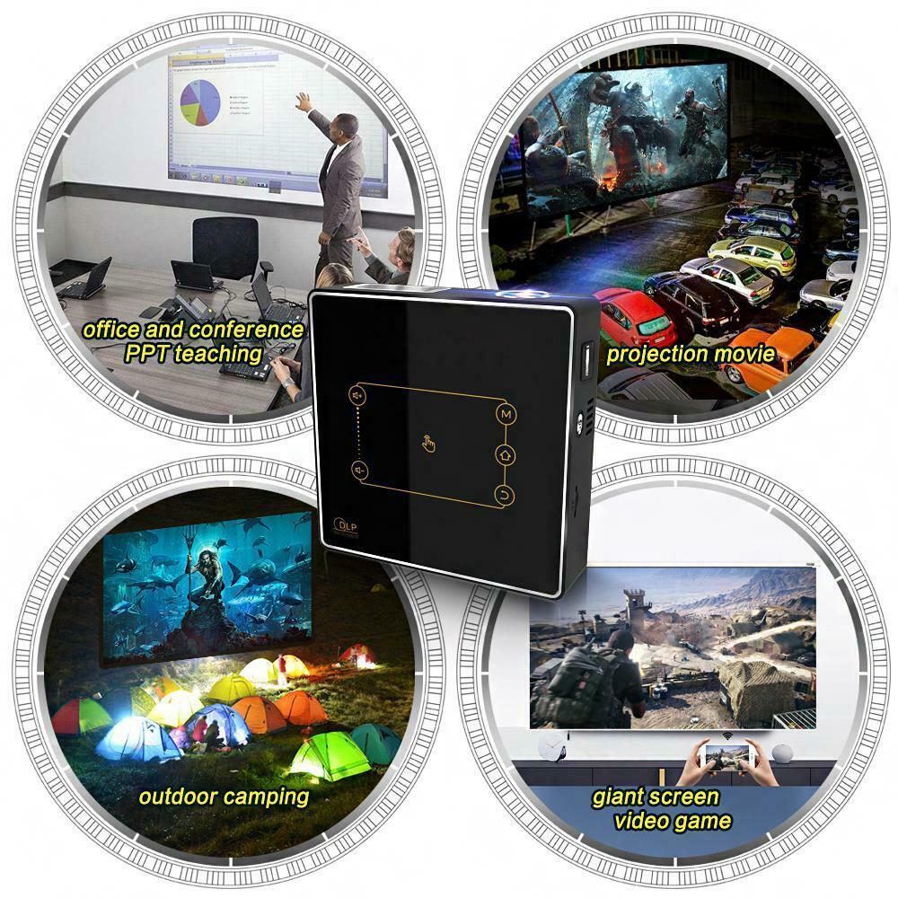 wifi android dlp projectors home tv video theater 16gb 1080p hd hdmi bluetooth